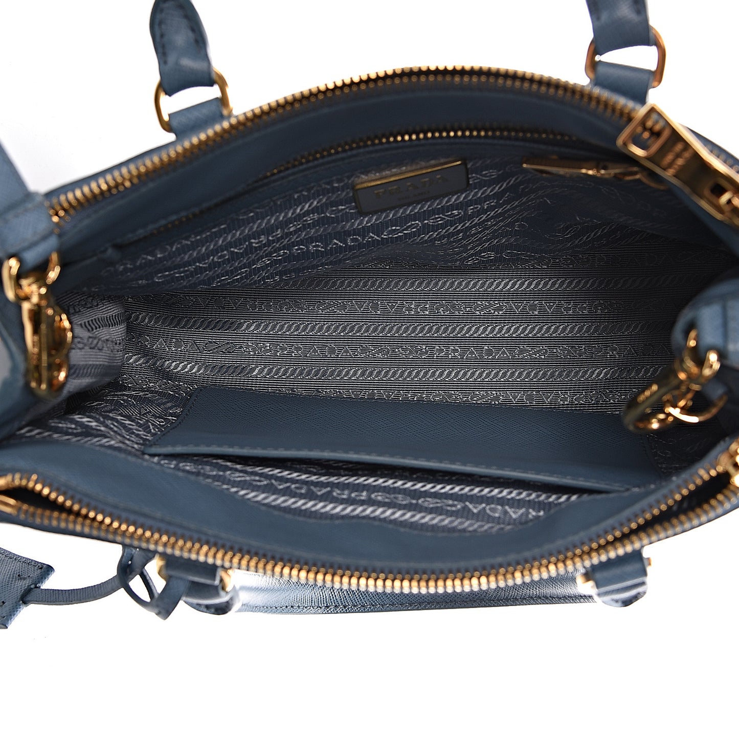 Saffiano Galleria Mini Double Zip Tote Aviazione