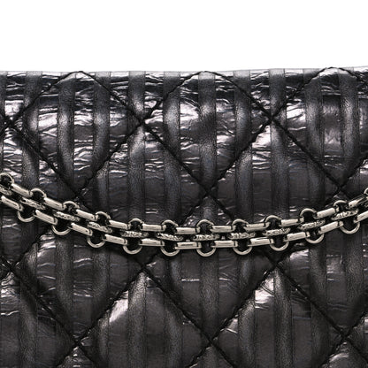 Chanel Metallic Calfskin Striped 2.55 Reissue 227 Flap Black 8 of 10