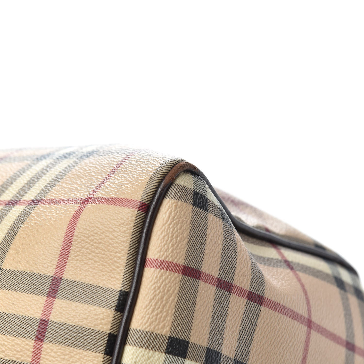 Burberry Haymarket Check Duffle Bag Dark Brown 10 of 15