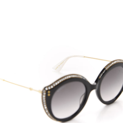 Gucci Metal Crystal Cat Eye Sunglasses GG0214S Sunglasses Black 6 of 7
