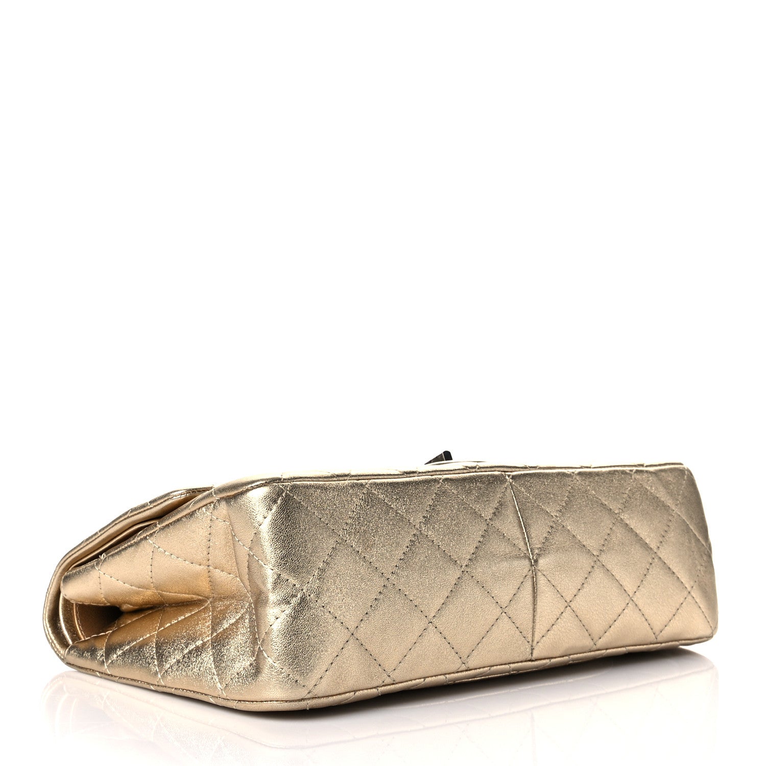 Chanel Metallic Aged Calfskin Quilted 2.55 Reissue 227 Flap Gold 4 of 10