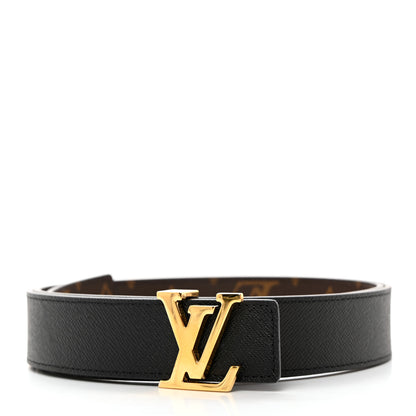Louis Vuitton Calfskin Monogram 30mm LV Initiales Reversible Belt 95/38 Black 3 of 9