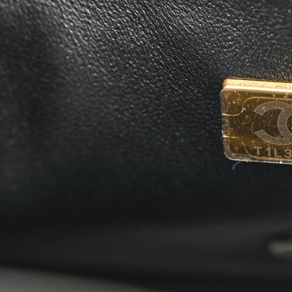 Chanel Lambskin Quilted Mini Top Handle Rectangular Flap Black 7 of 10