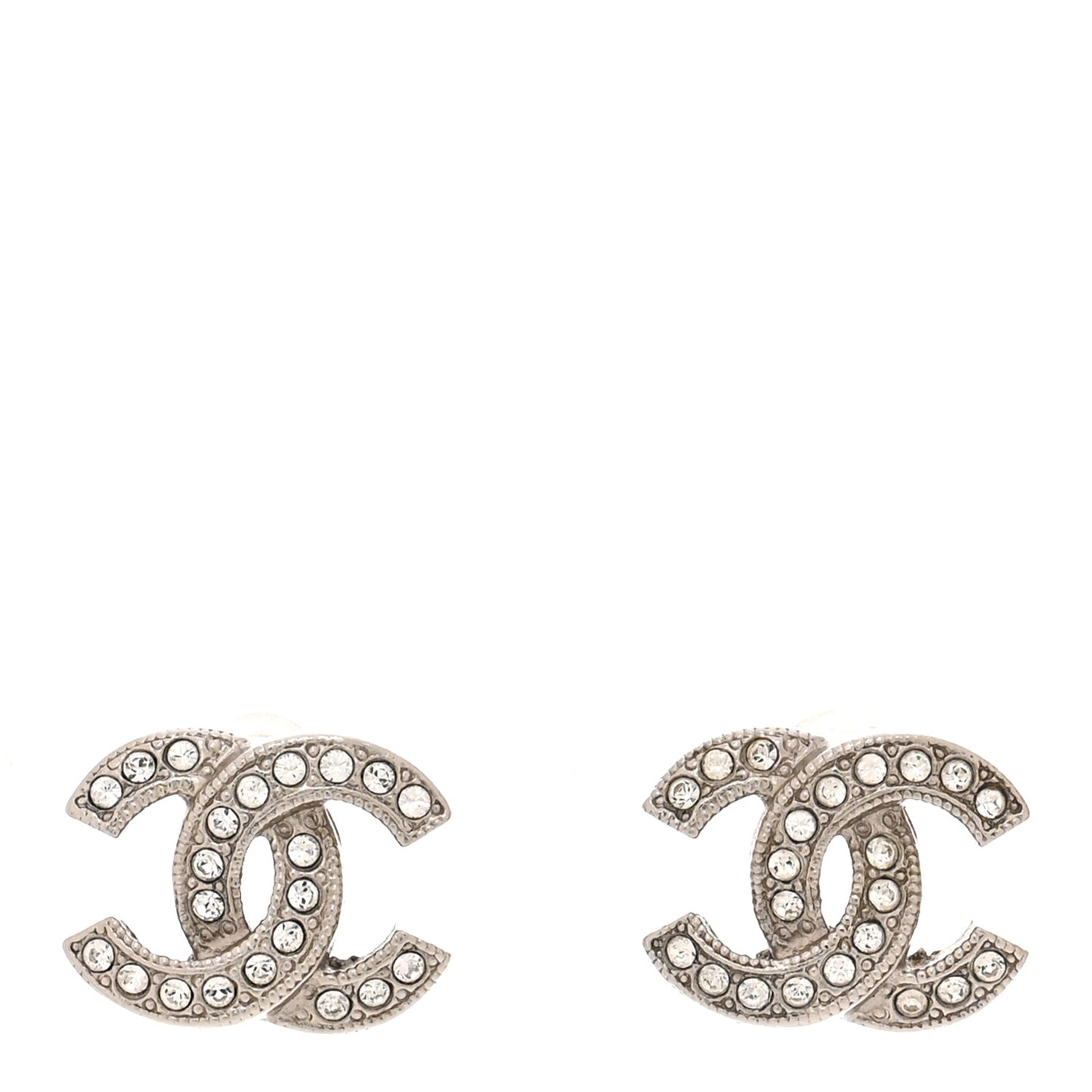 Crystal Mini Timeless CC Earrings Silver