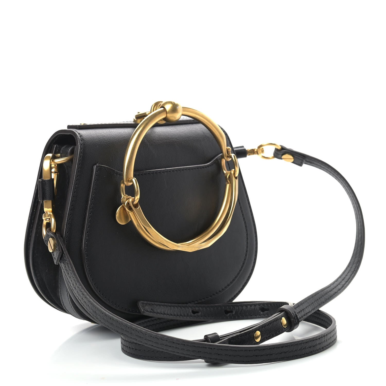 Chloe Calfskin Small Nile Bracelet Bag Black 3 of 11