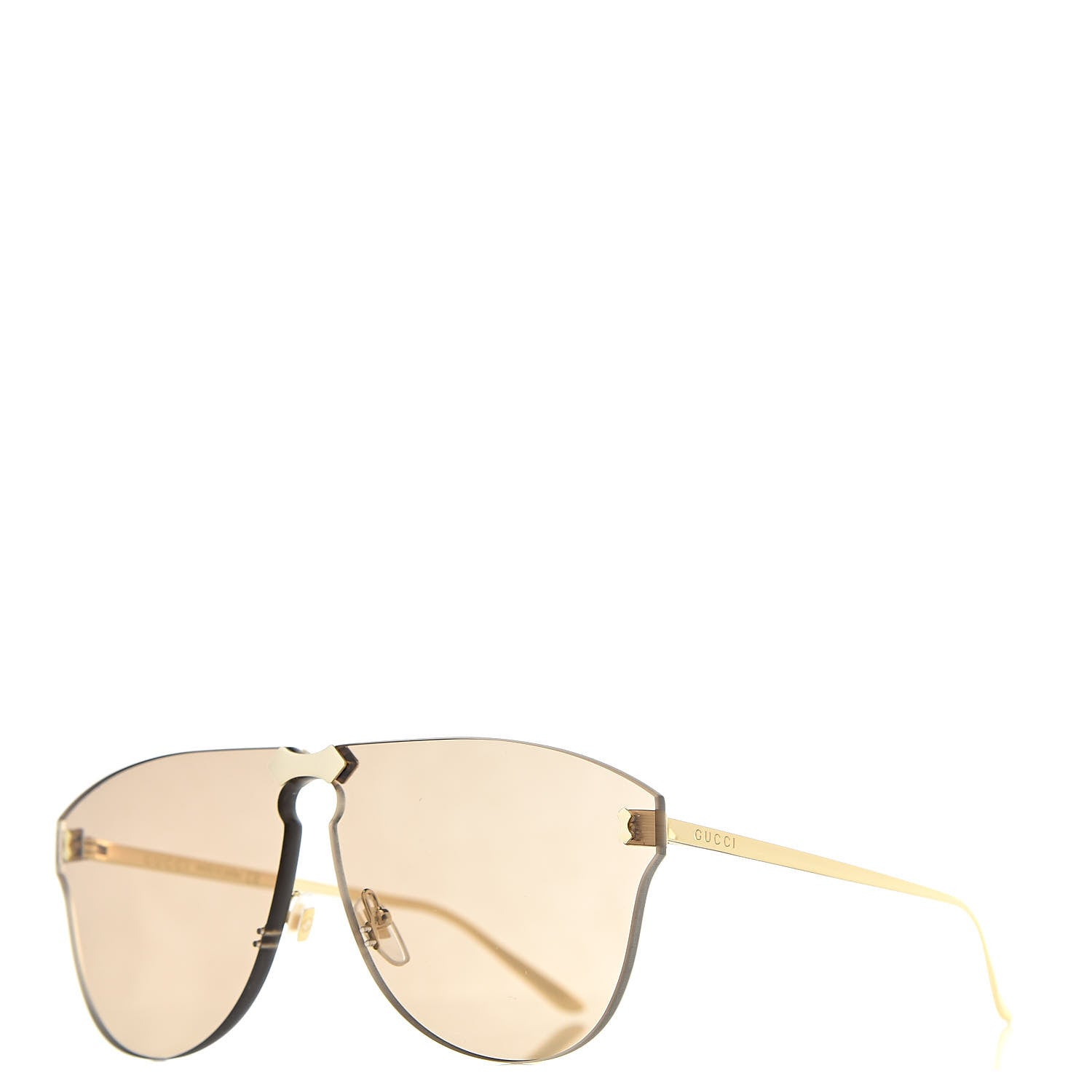 Gucci Rimless Sunglasses GG0354S Gold 1 of 8