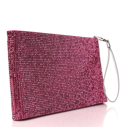 Judith Leiber Swarovski Crystal Wristlet Pouch Pink 3 of 6
