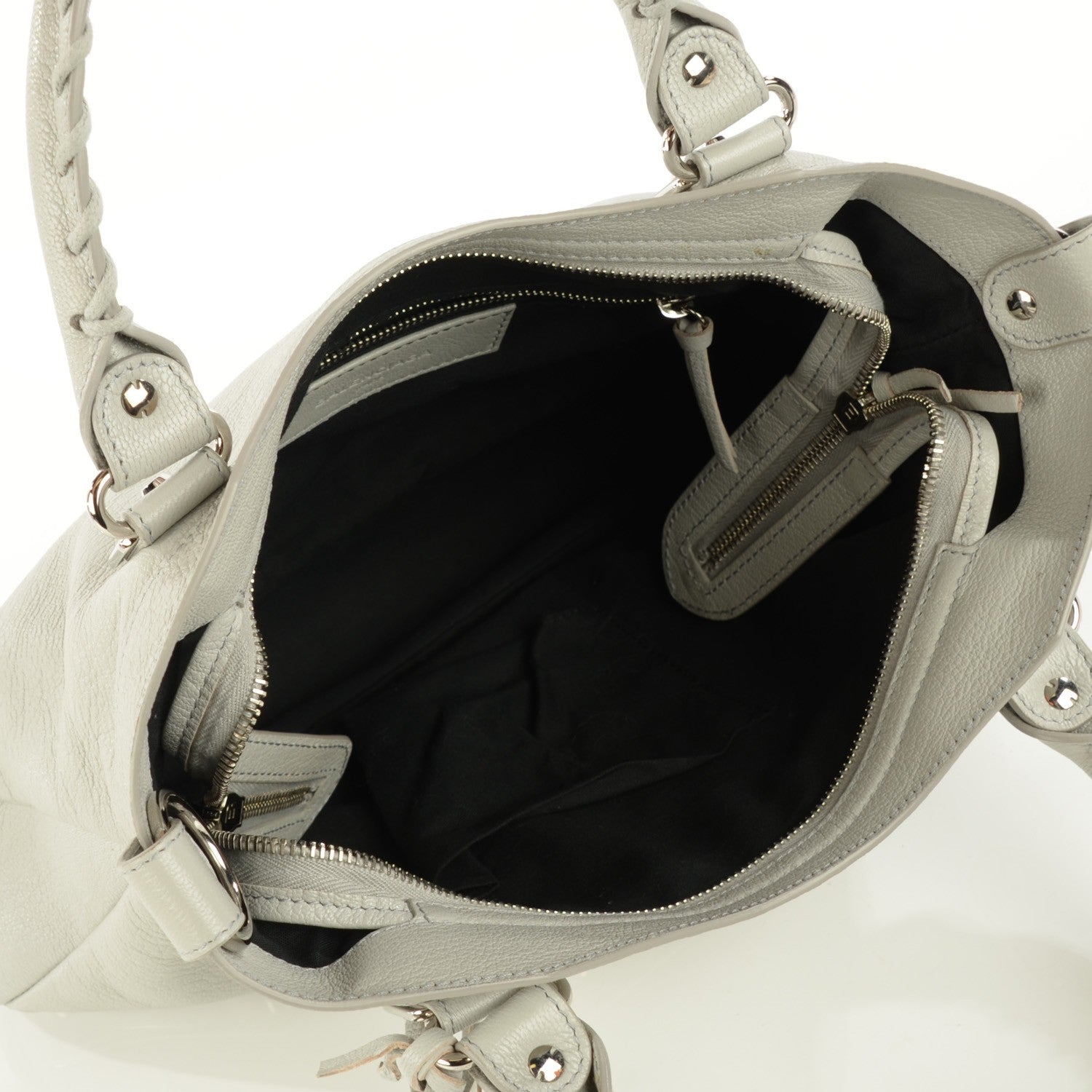 Balenciaga Chevre Silver Metallic Edge Hardware Town Gris Perle 11 of 13