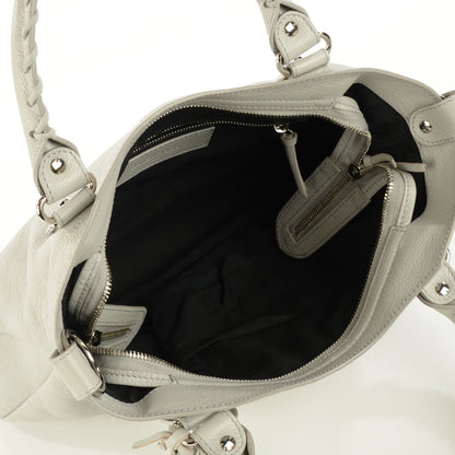 Balenciaga Chevre Silver Metallic Edge Hardware Town Gris Perle 11 of 13