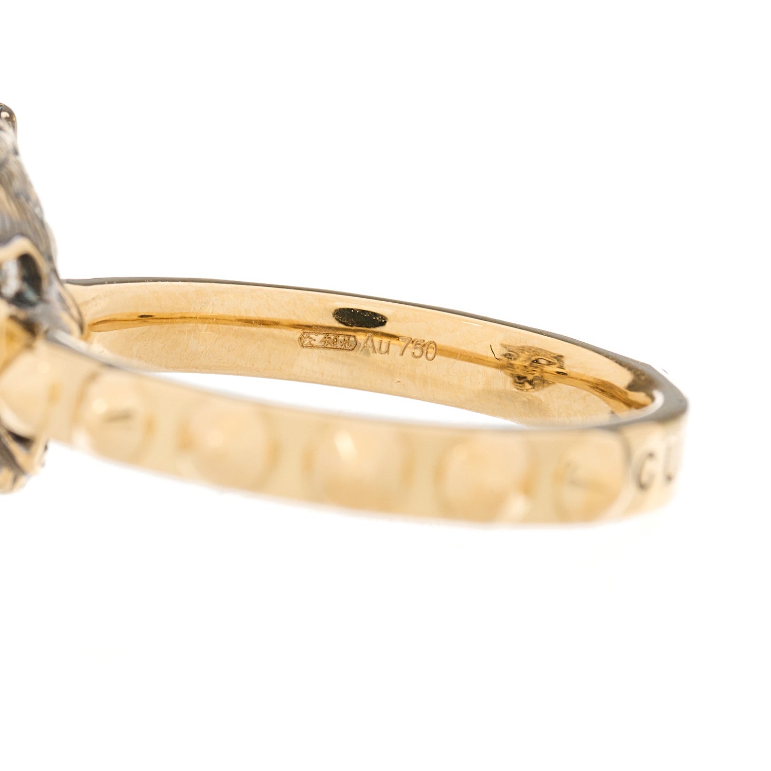 Gucci 18K Yellow Gold Pink Tourmaline Le Marché Des Merveilles Feline Ring 49 4.75 7 of 8