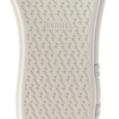 Hermes Calfskin Womens Happy Sneakers 37.5 White 6 of 10