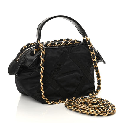Chanel Nylon Grosgrain Quilted Lifestyle Clutch with Chain Black 3 of 11