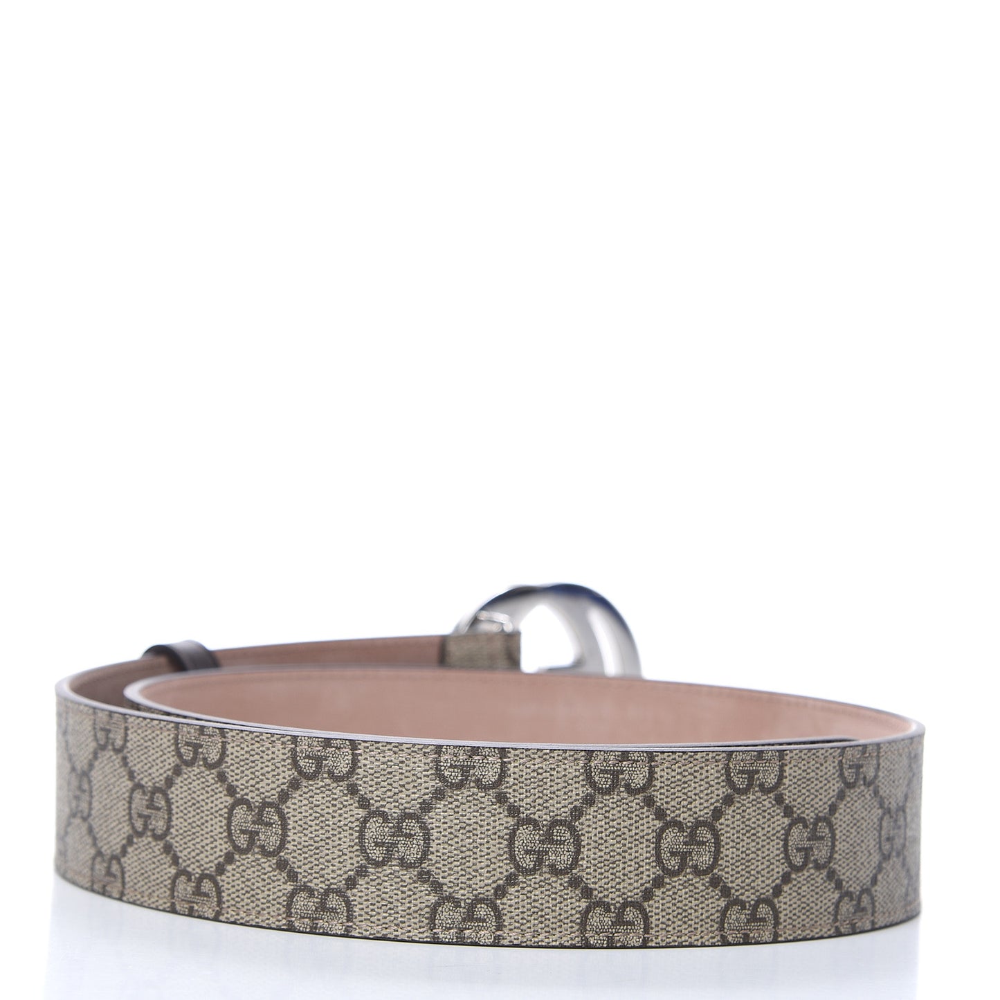 GG Supreme Monogram Selleria Calfskin Interlocking G 40mm Belt 85 34 Beige Ebony Cocoa