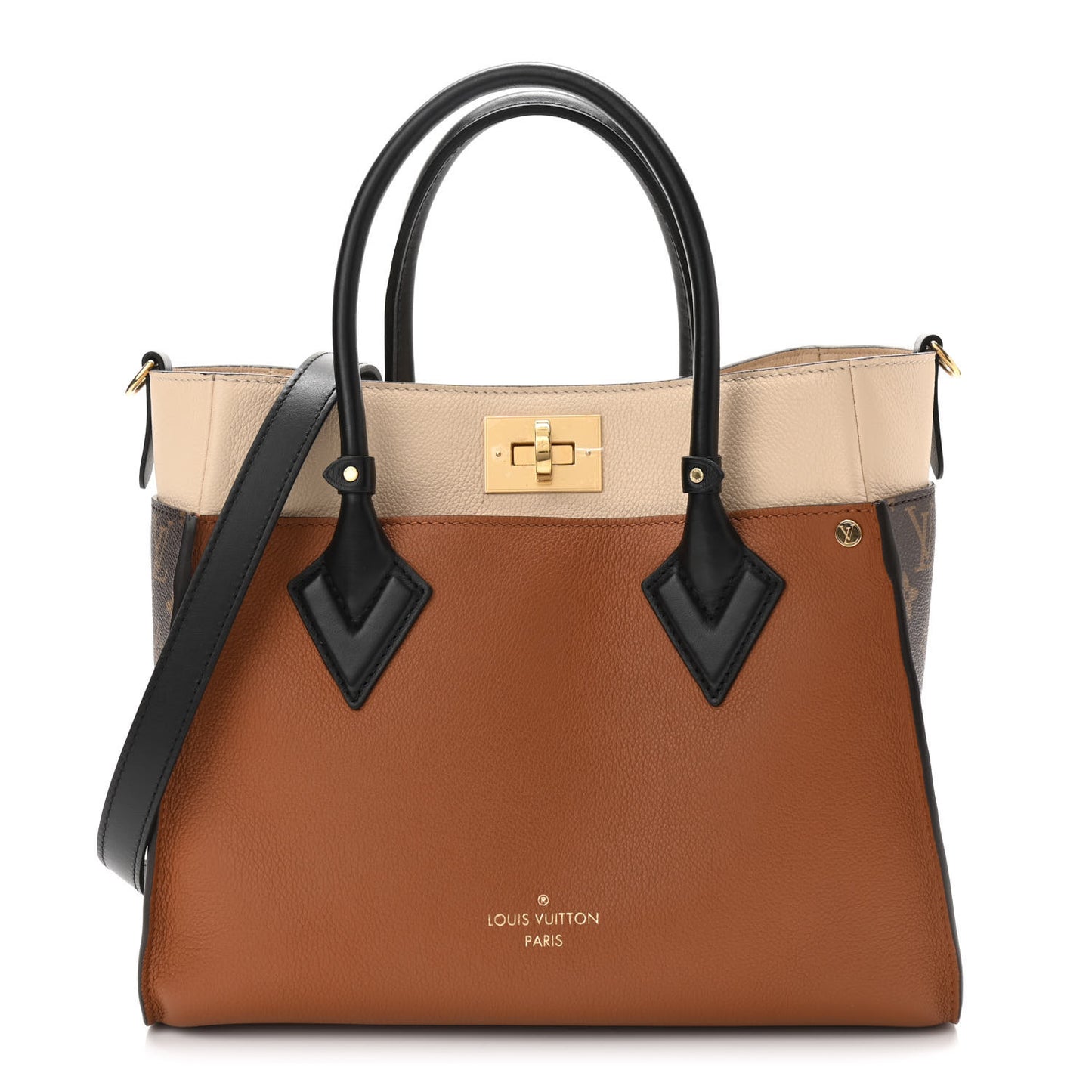 Calfskin Monogram On My Side MM Chataigne