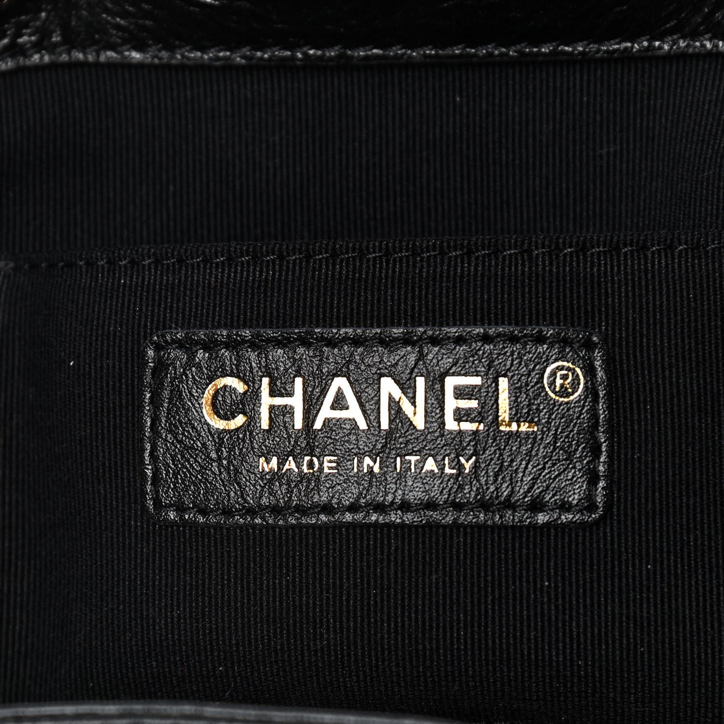 Glazed Aged Calfskin Quilted Small Duma Drawstring Backpack Black