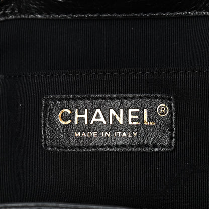 Chanel Glazed Aged Calfskin Quilted Small Duma Drawstring Backpack Black 5 of 10