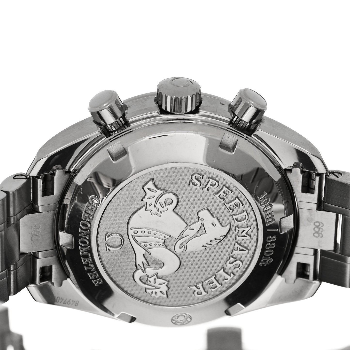 Stainless Steel Diamond Bezel Mother of Pearl 38mm Speedmaster Chronograph Automatic Watch 324.15.38.40.05.001