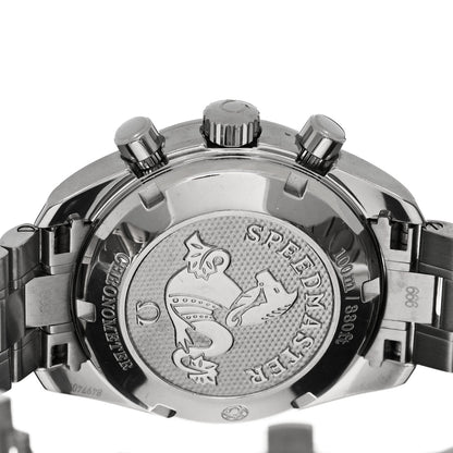 Omega Stainless Steel Diamond Bezel Mother of Pearl 38mm Speedmaster Chronograph Automatic Watch 324.15.38.40.05.001 4 of 5