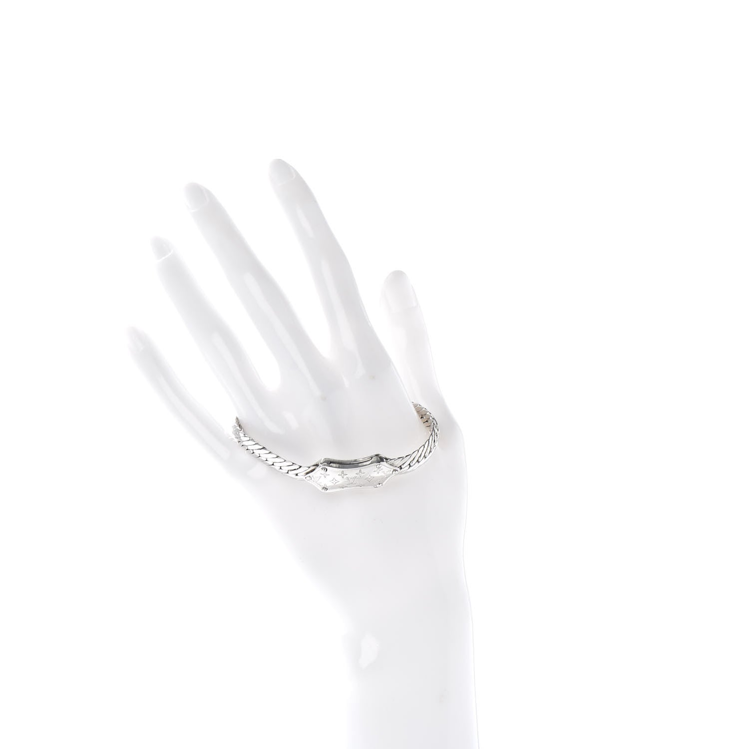 Louis Vuitton Nanogram Chain Bracelet Silver 2 of 4