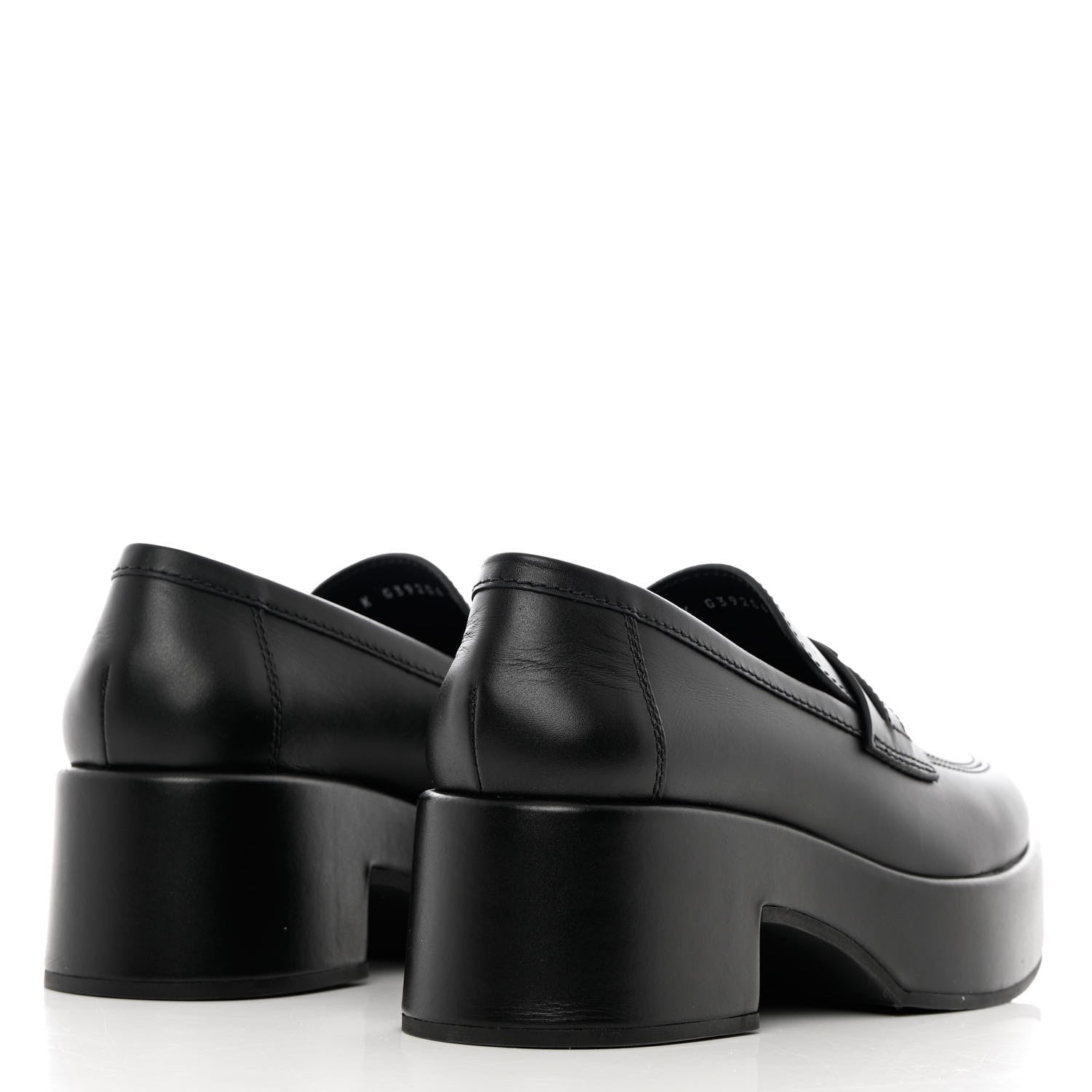 Chanel Calfskin CC Platform Loafers 39.5 Black 4 of 12
