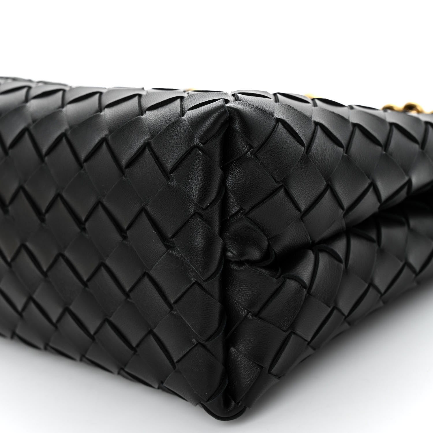 Bottega Veneta Nappa Intrecciato Small Andiamo With Chain Shoulder Bag Black 10 of 10