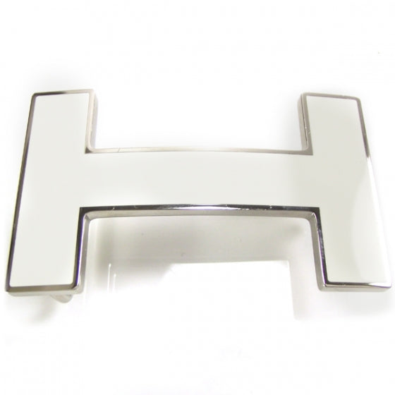 Hermes Palladium H Belt Buckle White 3 of 7