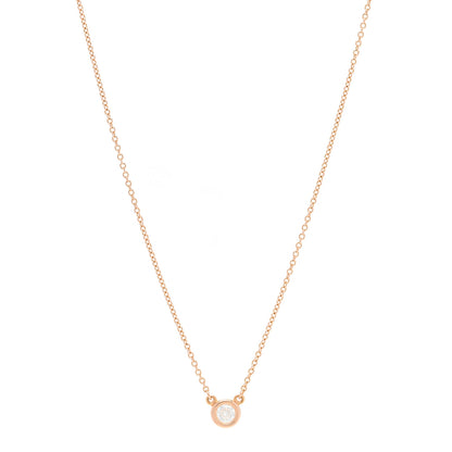 Tiffany 18K Rose Gold Diamond .17ct Elsa Peretti Diamonds by the Yard Pendant Necklace 1 of 8
