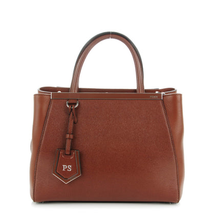 Fendi Vitello Elite Petite 2Jours Tote Walnut 1 of 7