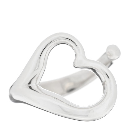 Tiffany Sterling Silver Elsa Peretti Open Heart Ring 49 4.75 1 of 4
