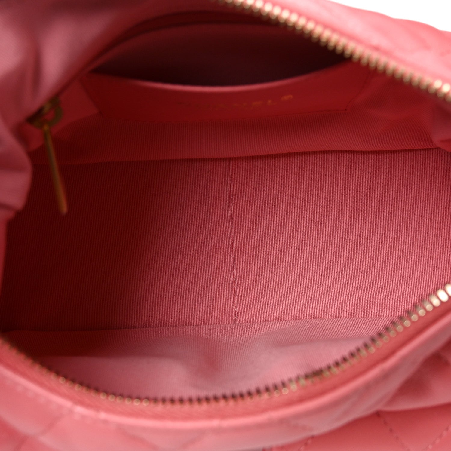 Chanel Shiny Lambskin Quilted Trendy Pockets Hobo Coral Pink 5 of 10