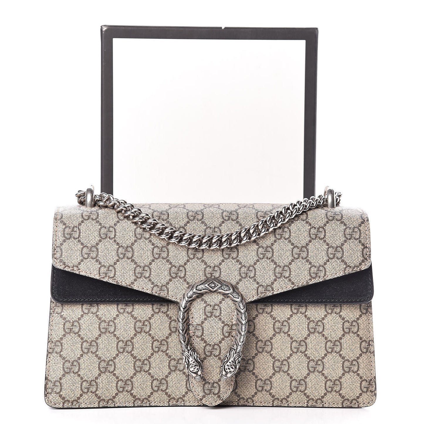 GG Supreme Monogram Small Dionysus Shoulder Bag Black