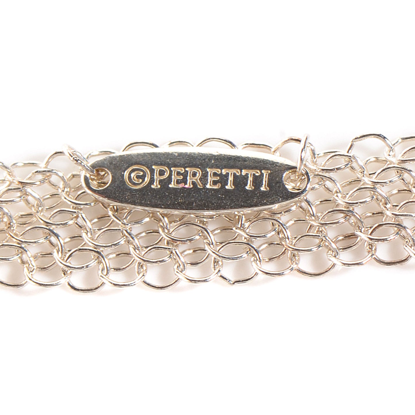 Sterling Silver Open Heart Mesh Necklace