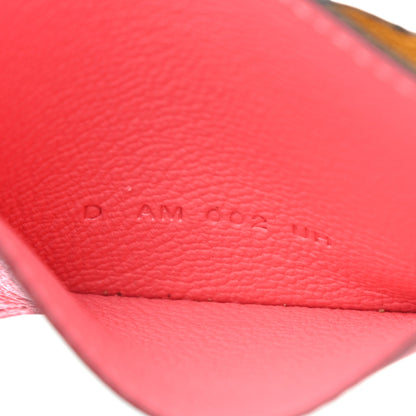 Hermes Epsom Evercolor Les Petits Chevaux Card Holder Ambre Brique Rouge H Rose Ete 6 of 6