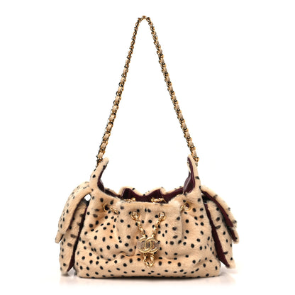 Chanel Pony Hair Mini Chanel 25 Handbag Beige Black 1 of 10