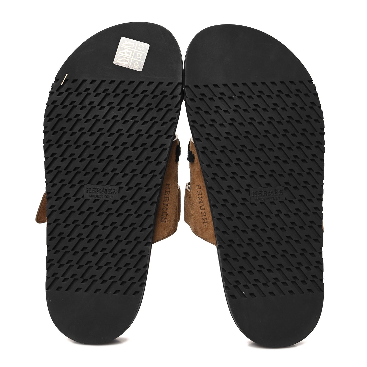 Suede Goatskin Womens Chypre Sandals 37 Brun Fume Black