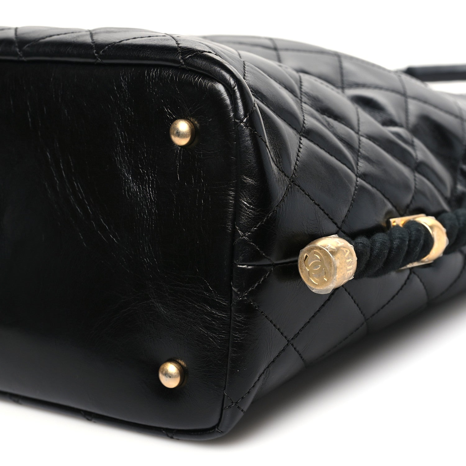 Chanel Crumpled Calfskin En Vogue Rope Hobo Bag Black 10 of 11