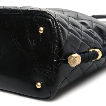 Chanel Crumpled Calfskin En Vogue Rope Hobo Bag Black 10 of 11