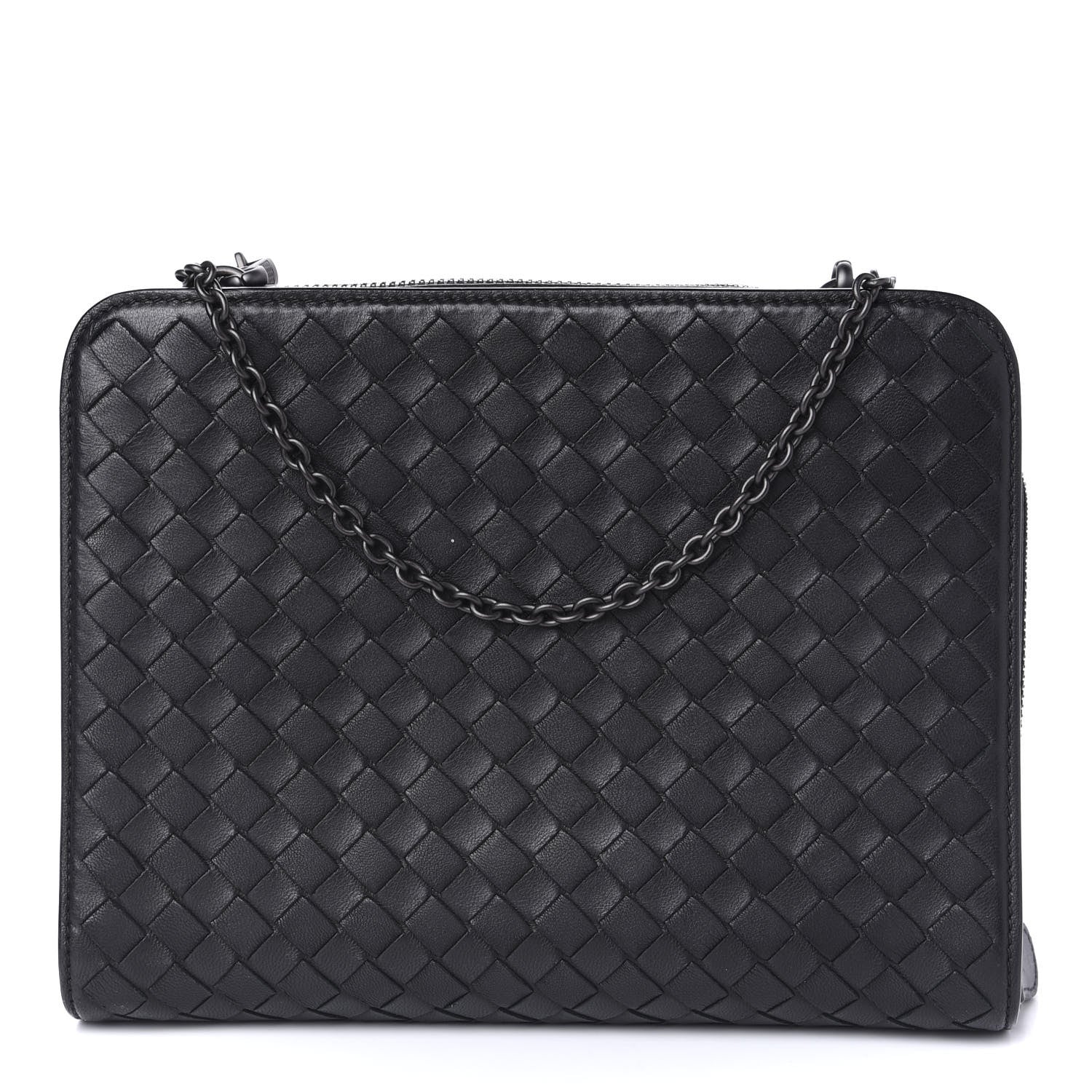 Bottega Veneta Nappa Intrecciato Chain Wallet Black 1 of 10