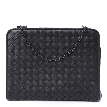 Bottega Veneta Nappa Intrecciato Chain Wallet Black 1 of 10