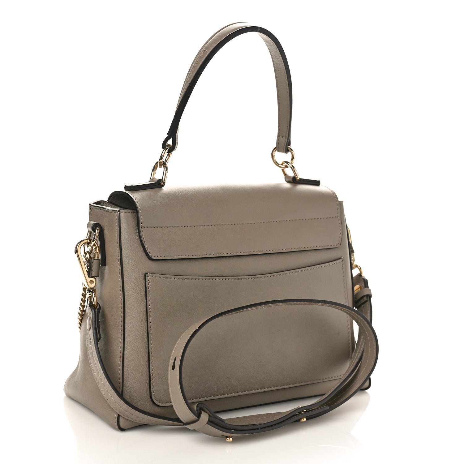 Chloe Calfskin Small Faye Day Shoulder Bag Motty Grey 3 of 8