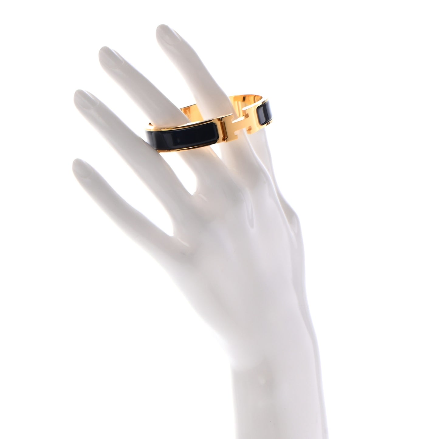 Narrow Enamel Clic Clac H Bracelet GM Bleu Biarritz