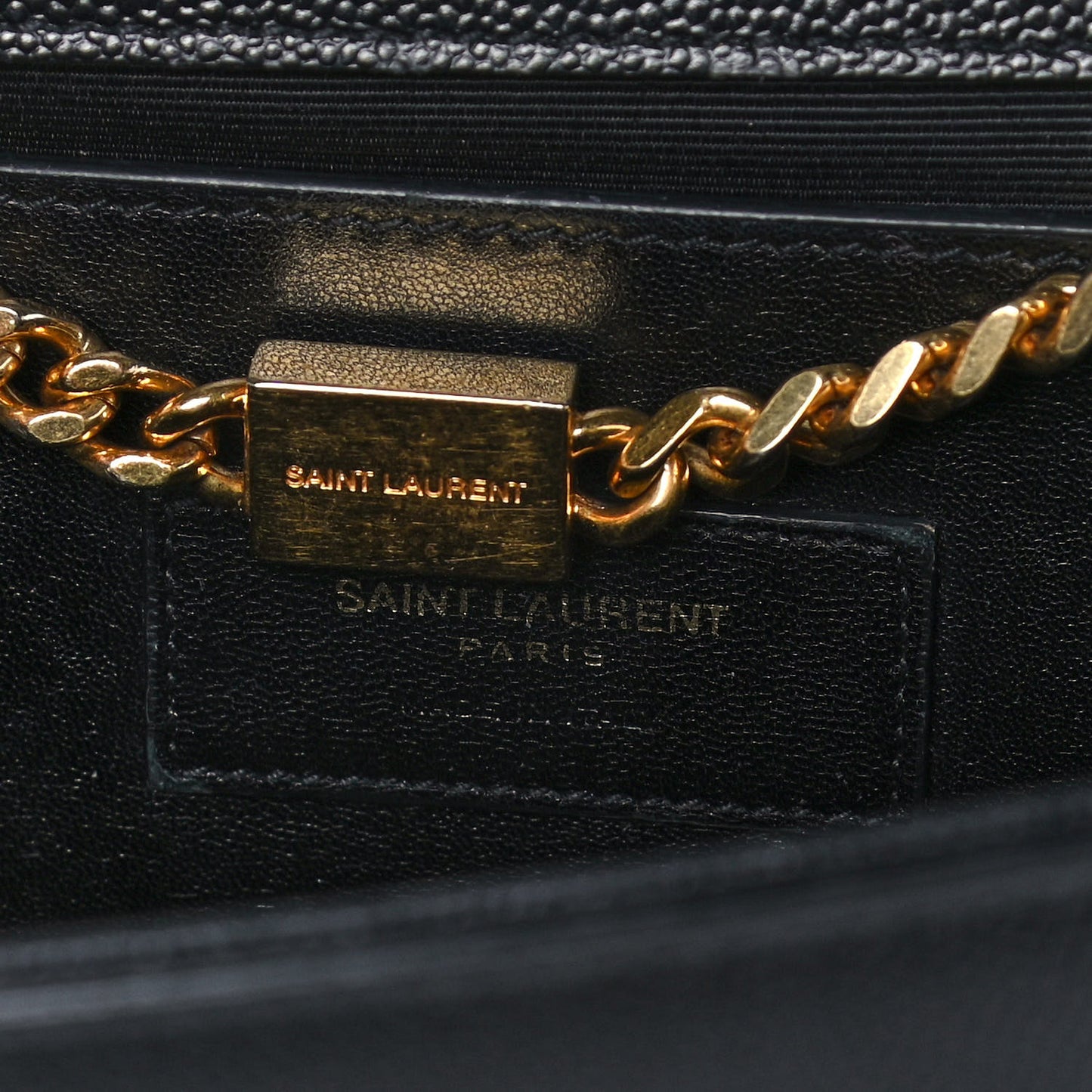 Grain De Poudre Medium Classic Monogram Kate Satchel Black