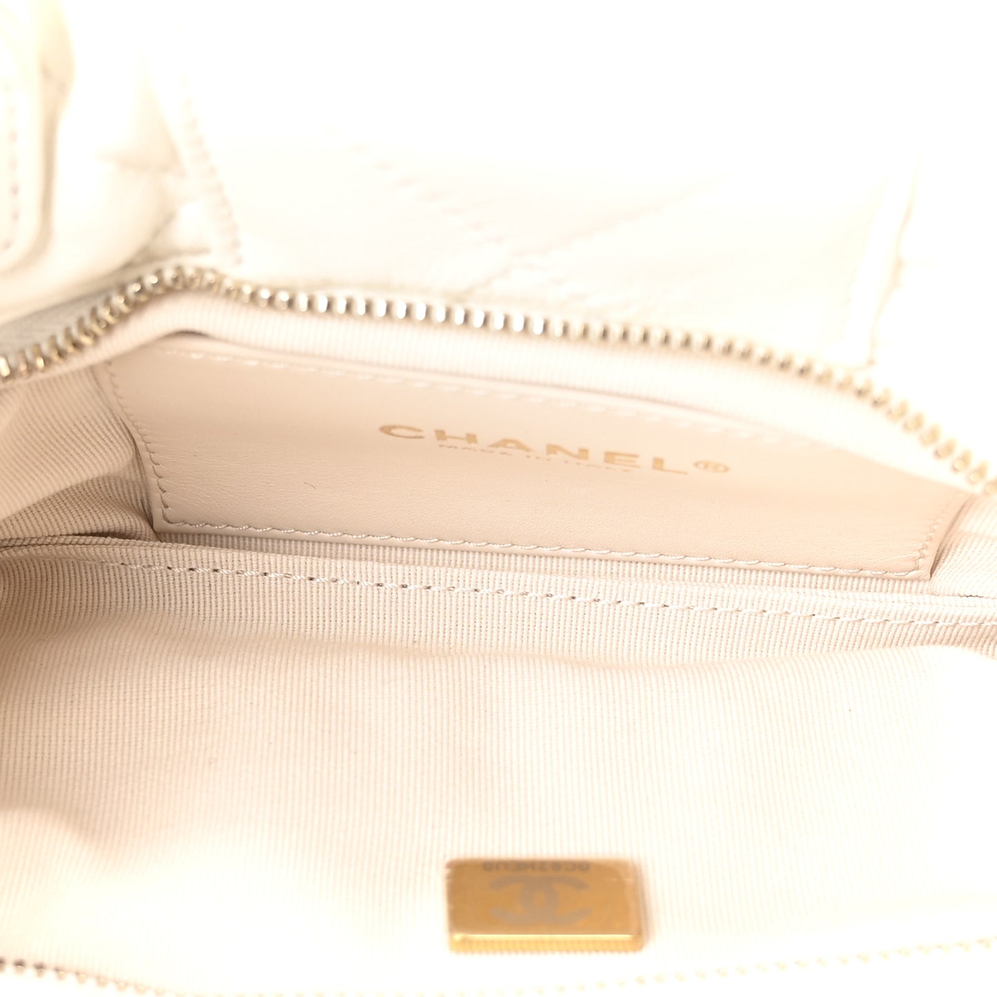 Lambskin Quilted Mini Bow Bag White
