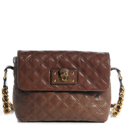 Marc Jacobs Lacquered Lambskin The Large Single Flap Taupe 1 of 10