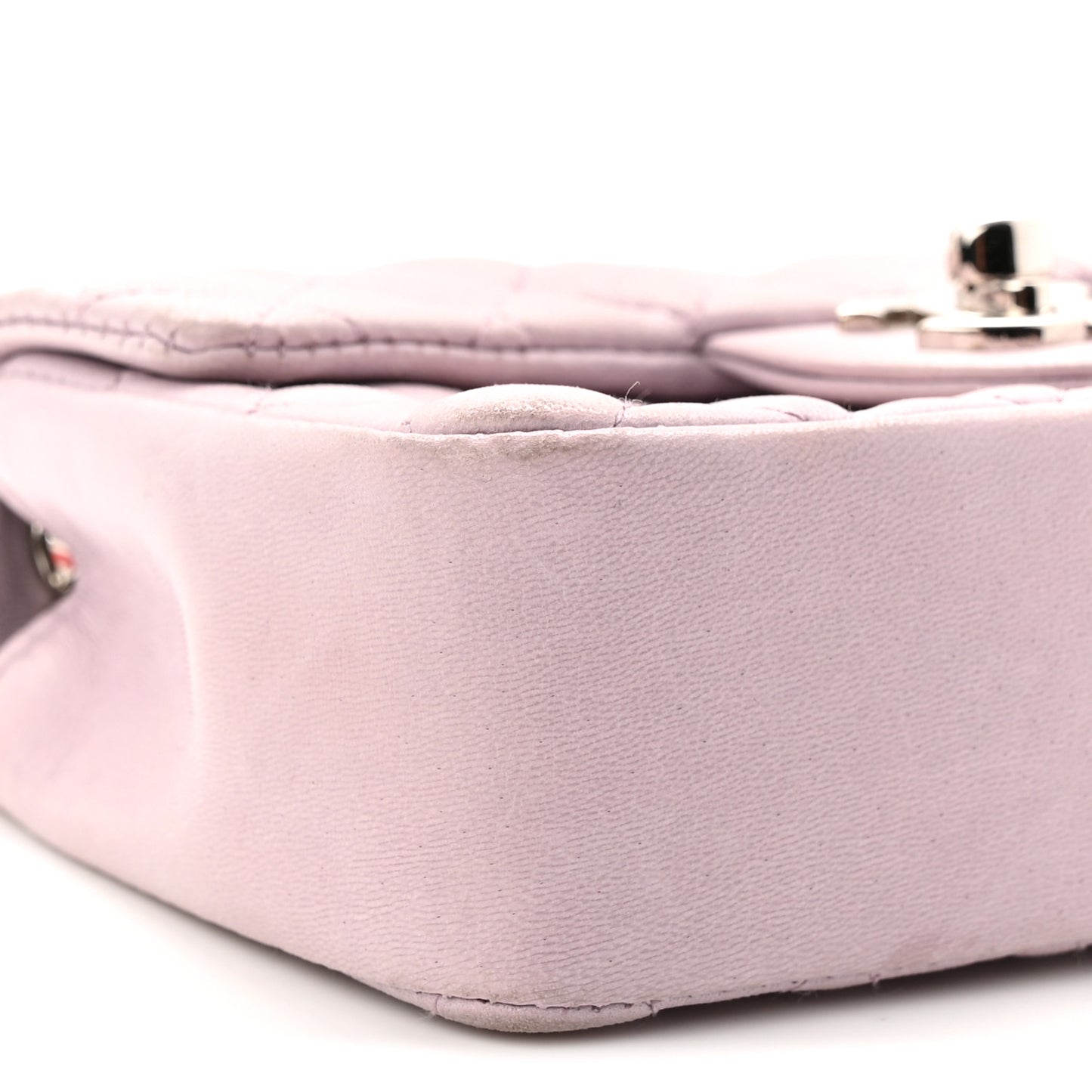 Lambskin Quilted Extra Mini Valentine Flap Lilac