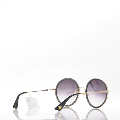 Gucci Round Sunglasses GG 0061S Black 4 of 7
