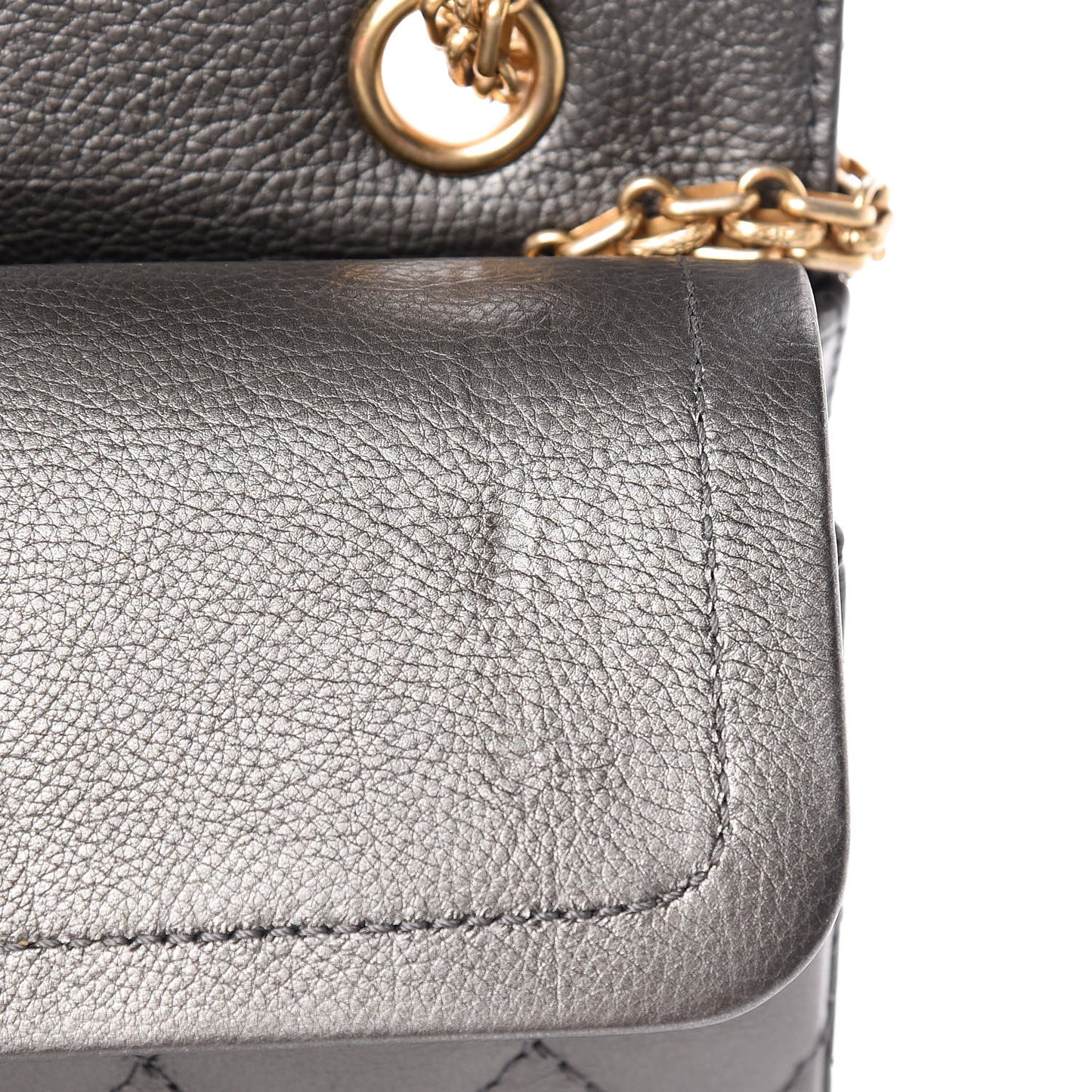 Metallic Calfskin Quilted 2.55 Reissue 226 Flap Charcoal