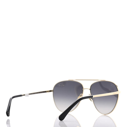 Chanel Metal Aviator Sunglasses 4279-B Gold 4 of 7