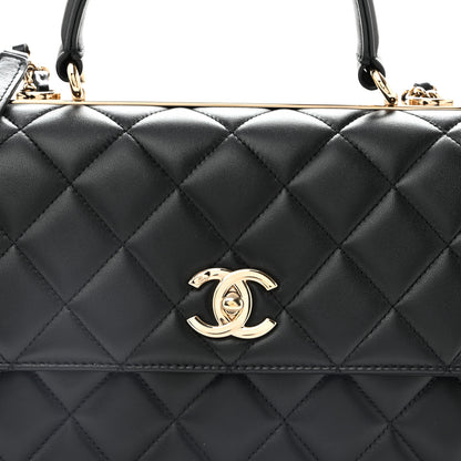 Chanel Lambskin Quilted Medium Trendy CC Flap Dual Handle Bag Black 9 of 12