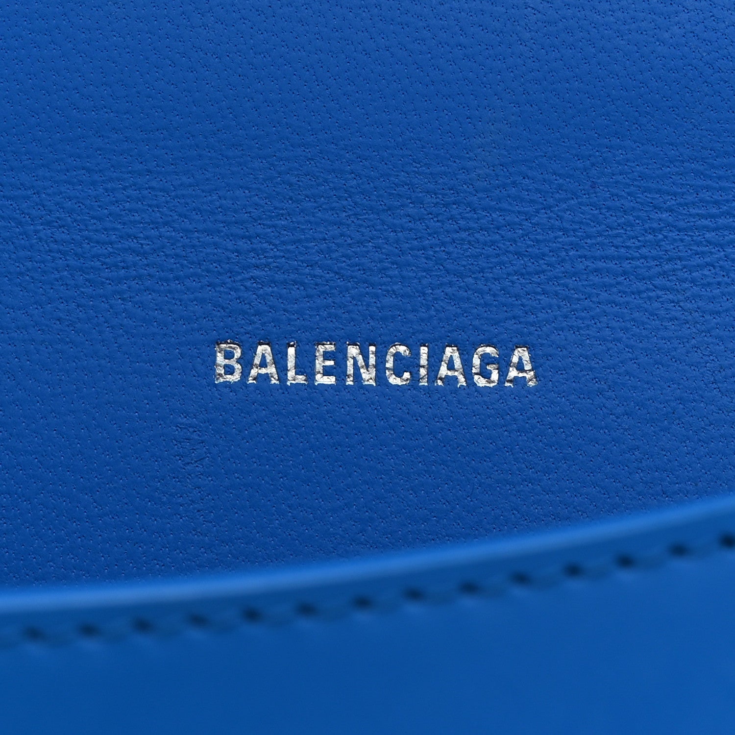 Balenciaga Shiny Box Calfskin Tonal B Hourglass Top Handle Bag XS Screen Blue 6 of 10